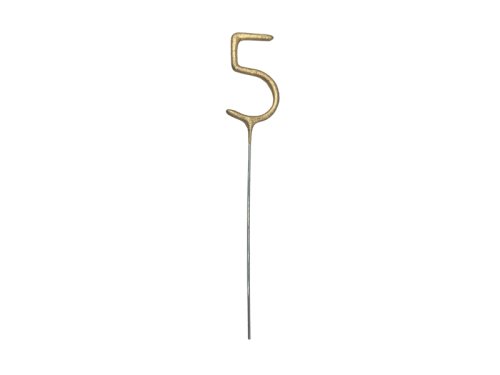 Sparkler Number 5, gold, 15 cm Sparkler Number 5, gold, 15 cm
