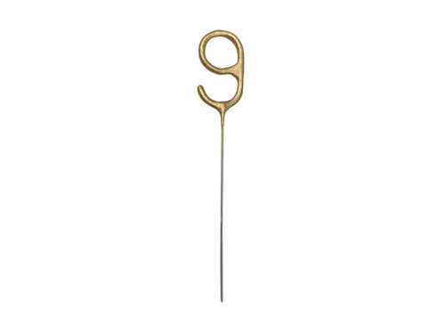 Sparkler Number 9, gold, 15 cm Sparkler Number 9, gold, 15 cm