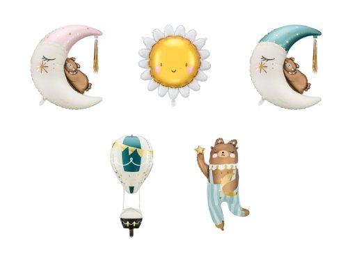 Foil balloons set - Baby Shower, mix (1 pkt / 25 pc.) Foil balloons set - Baby Shower, mix (1 pkt / 25 pc.)