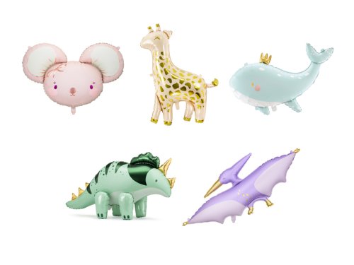 Foil balloons set - Animals, mix (1 pkt / 25 pc.) Foil balloons set - Animals, mix (1 pkt / 25 pc.)