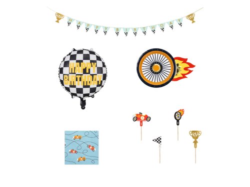 Foil balloons set - Cars, mix (1 pkt / 25 pc.) Foil balloons set - Cars, mix (1 pkt / 25 pc.)