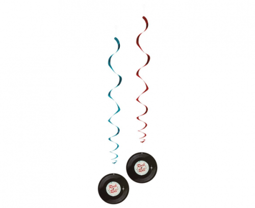 Hanging decoration Rock''n''Roll, two-sided, assorted, 85 cm, 2 pcs.