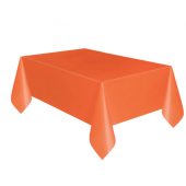 Orange foil table cover
