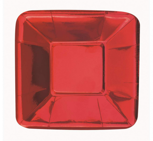 Paper plates, red, 13 cm, 8 pcs Paper plates, red, 13 cm, 8 pcs