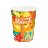 Hawaii paper cups - beach, 250 ml, 6 szt.