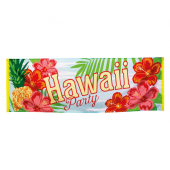 Banner Hawaii Party, size 74x220 cm, polyester