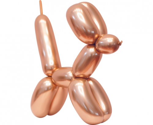 Воздушные шары для моделирования Beauty &amp; Charm, розовое золото, платина / 50 шт.