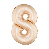 Foil balloon digit 8, rose-gold, 92 cm