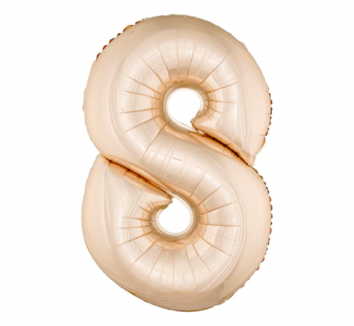 Foil balloon digit 8, rose-gold, 92 cm Foil balloon digit 8, rose-gold, 92 cm