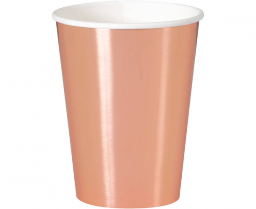 ROSE GOLD CUPS, 8 PCS ROSE GOLD CUPS, 8 PCS