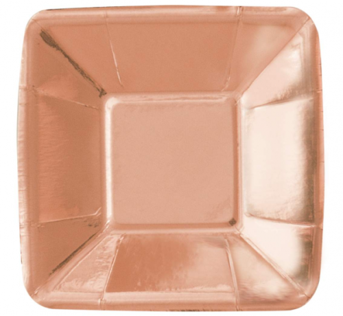 Paper plates, rose gold, 13 cm, 8 pcs Paper plates, rose gold, 13 cm, 8 pcs