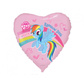 Foil balloon 18" FX Pony with Rainbow, packed