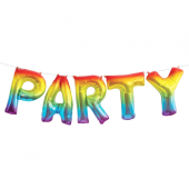Rainbow banner Party, letter banner, 35 cm
