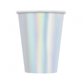 Paper cups, iridescent, 8 pcs.