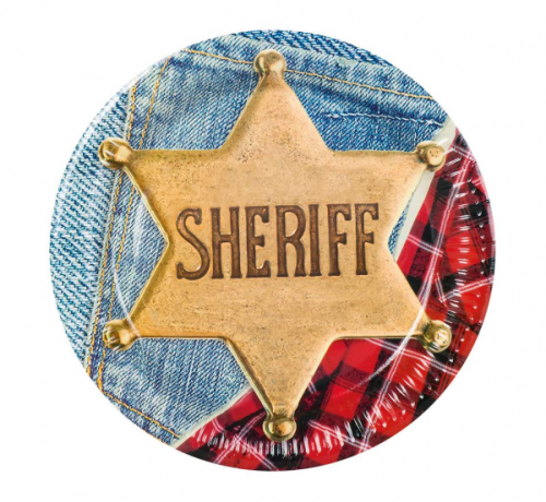 Paper plates Western, 23 cm., 6 pcs.