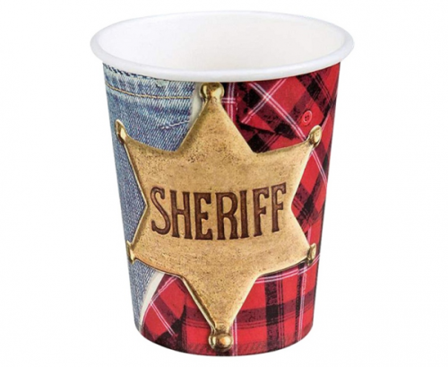 Paper cups Western, 6 pcs. Paper cups Western, 6 pcs.