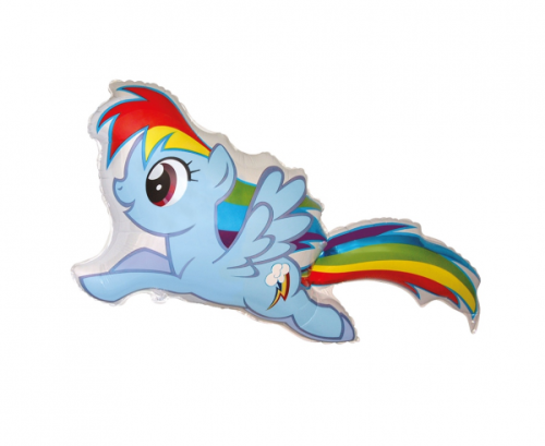Folija balons 24&quot; FX Rainbow Dash Pony, iepakots