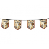 Paper garland Steampunk, two-sided, 4 m