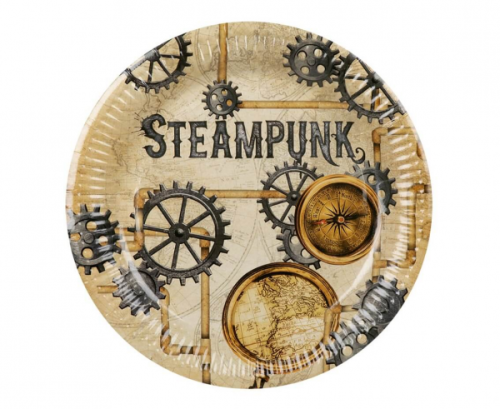 Paper plates STEAMPUNK, 23 cm, 6 pcs