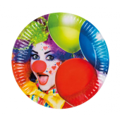 Set 6 Plates Clown (23 cm)