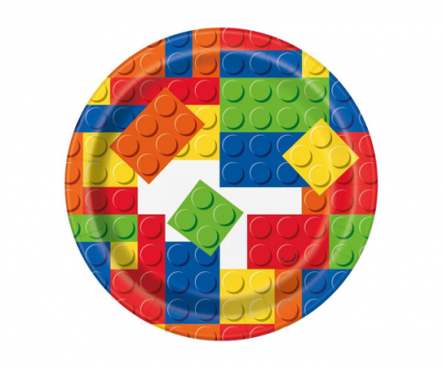 Paper plates Building Blocks, 18 cm, 8 pcs. Paper plates Building Blocks, 18 cm, 8 pcs.