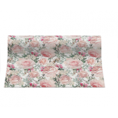 Paper table runner PAW Gorgeous Rose, 3 layers, size 33 x 120 cm, 4 pcs.