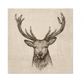 Paper napkins PAW We Care Deer Design, 33 x 33 cm / 20 pcs.