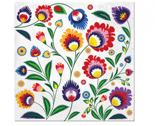  PAW paper napkins Polish Folk design, 33 x 33 cm / 20 pcs.