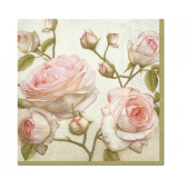 Paper napkins PAW Beauty Roses, 33 x 33 cm / 20 pcs.