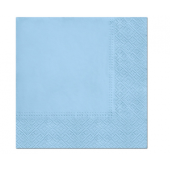 Paper napkins PAW, Azzurro, solid colour, 33 x 33 cm / 20 pcs.
