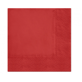 Paper napkins PAW, Chili Red, solid colour, 33 x 33 cm / 20 pcs.