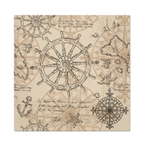 Paper napkins PAW, Cartography Design, 33 x 33 cm / 20 pcs.