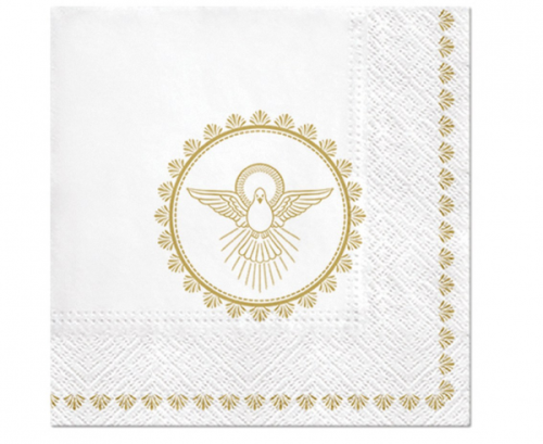 Paper napkins PAW, Christening Dove, 33 x 33 cm / 20 pcs.