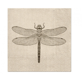 Paper napkins PAW, We Care Dragonfly Design, 33 x 33 cm / 20 pcs.
