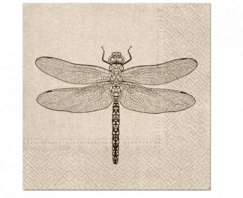 Paper napkins PAW, We Care Dragonfly Design, 33 x 33 cm / 20 pcs.