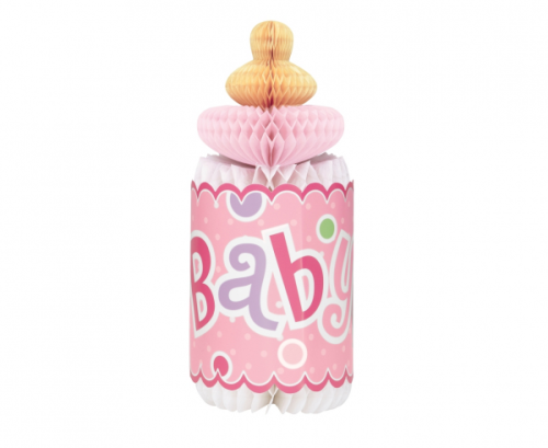 Honeycomb Baby Bootle, pink dots, height 35 cm Honeycomb Baby Bootle, pink dots, height 35 cm