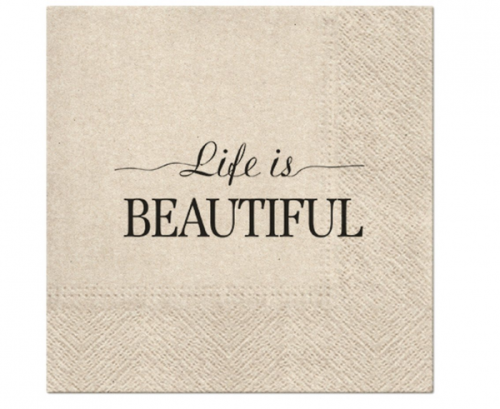 Paper napkins PAW We Care Beautiful Life Dsign, 33 x 33 cm / 20 pcs.
