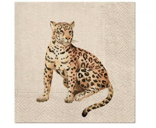 Paper napkins PAW, We Care Leopard Design, 33 x 33  cm / 20 pcs.