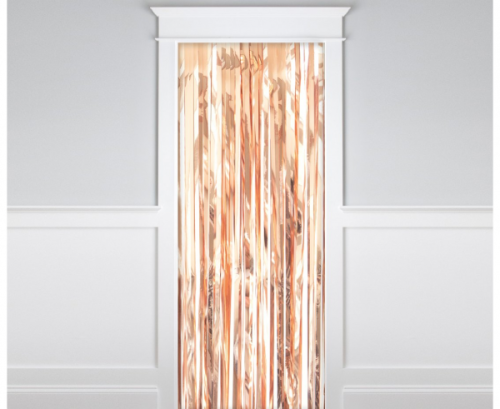 Fringe Door Curtain, rose-gold, 91x243 cm
