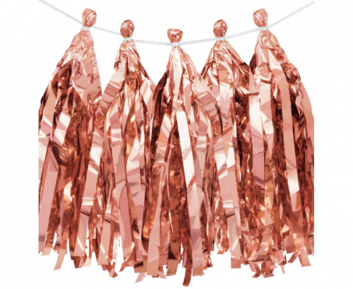 Tinsel garland (rose gold), 274 cm Tinsel garland (rose gold), 274 cm