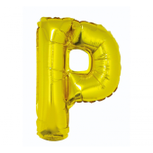 Воздушный шар из фольги &quot;Буква П&quot;, золото, 35 см.