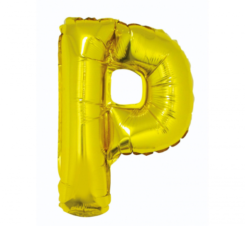 Folijas balons &quot;Burts P&quot;, zelts, 35 cm