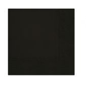 Paper napkins PAW, Black, solid colour, 33 x 33 cm / 20 pcs.