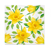 Paper napkins PAW, Daffodils in Bloom Design, 33 x 33 cm / 20 pcs.