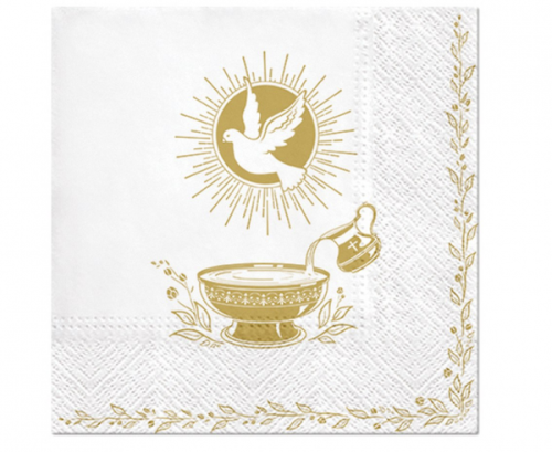 Paper napkins PAW, Baptism Blessing, 33 x 33 cm / 20 pcs.