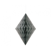 Decorative honeycomb Diamond, silver, size 35 cm
