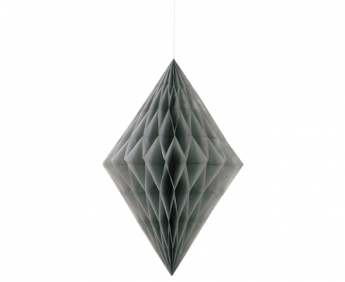 Decorative honeycomb Diamond, silver, size 35 cm