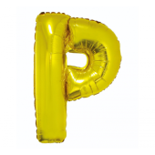 Folija balons &quot;Burts P&quot; , zelts, 85 cm