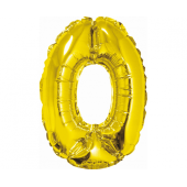 Воздушный шарик из фольги &quot;Цифра 0&quot;, золото, 35 см.