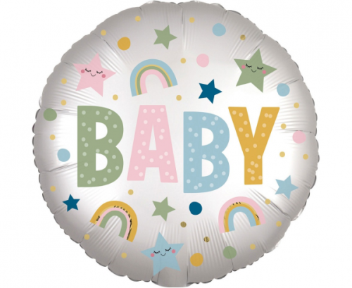 Standard Satin Infused Natural Baby Foil Balloon S40 Package Standard Satin Infused Natural Baby Foil Balloon S40 Package